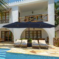 15ft Double-Sided Patio Umbrella with Base W644661
