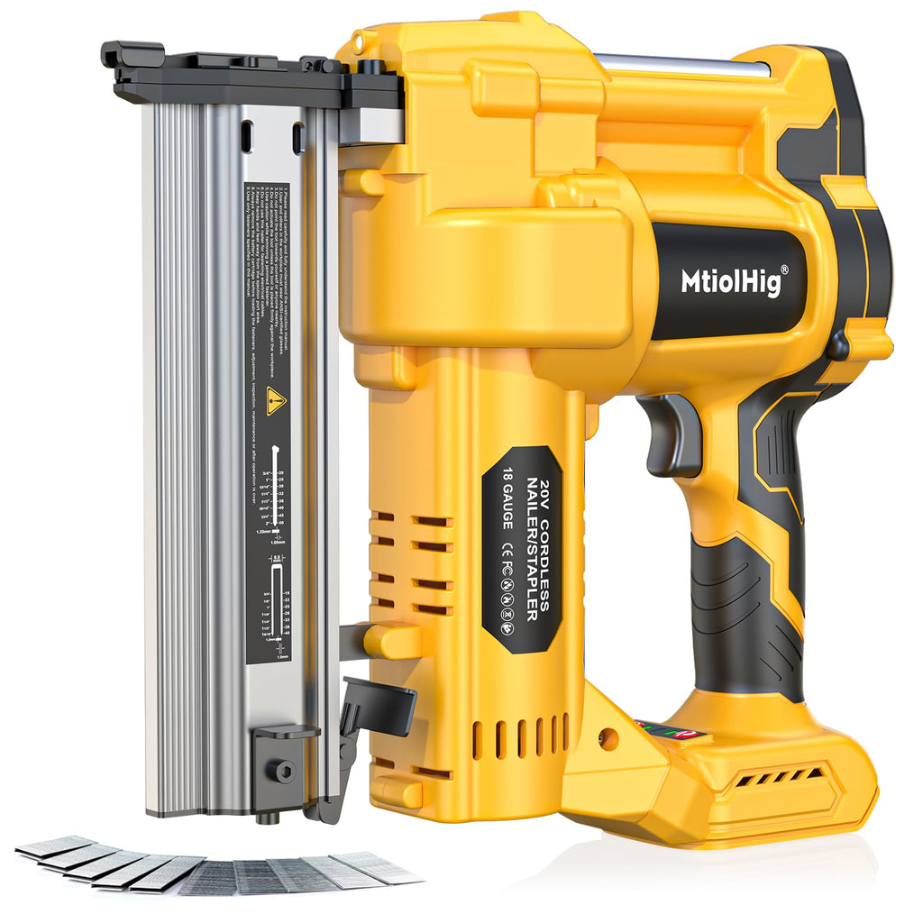 Cordless 2" Brad Nailer, 18 Gauge 2-in-1 Nail Gun/Staple Gun W94729