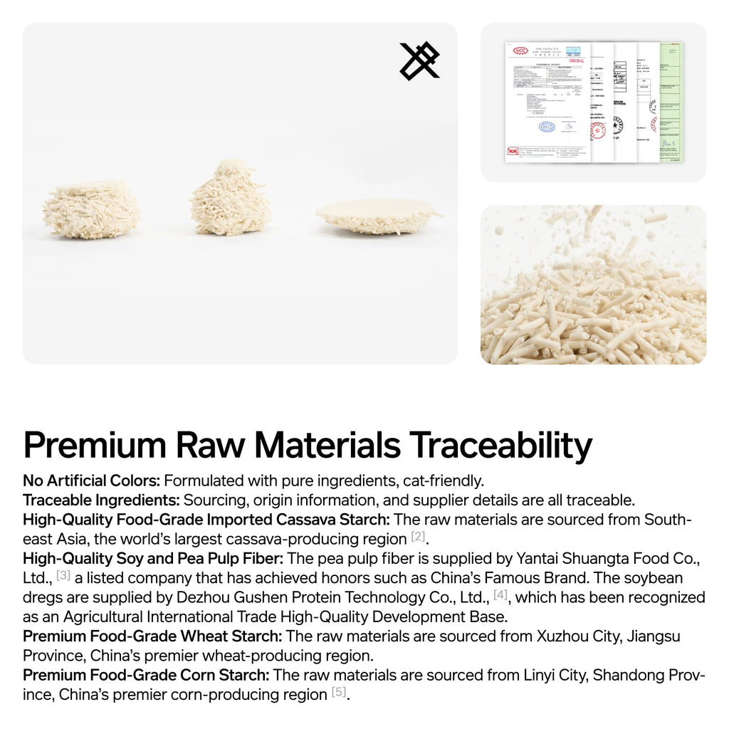 Cassava Tofu Cat Litter Clumping 5.3lb P429380