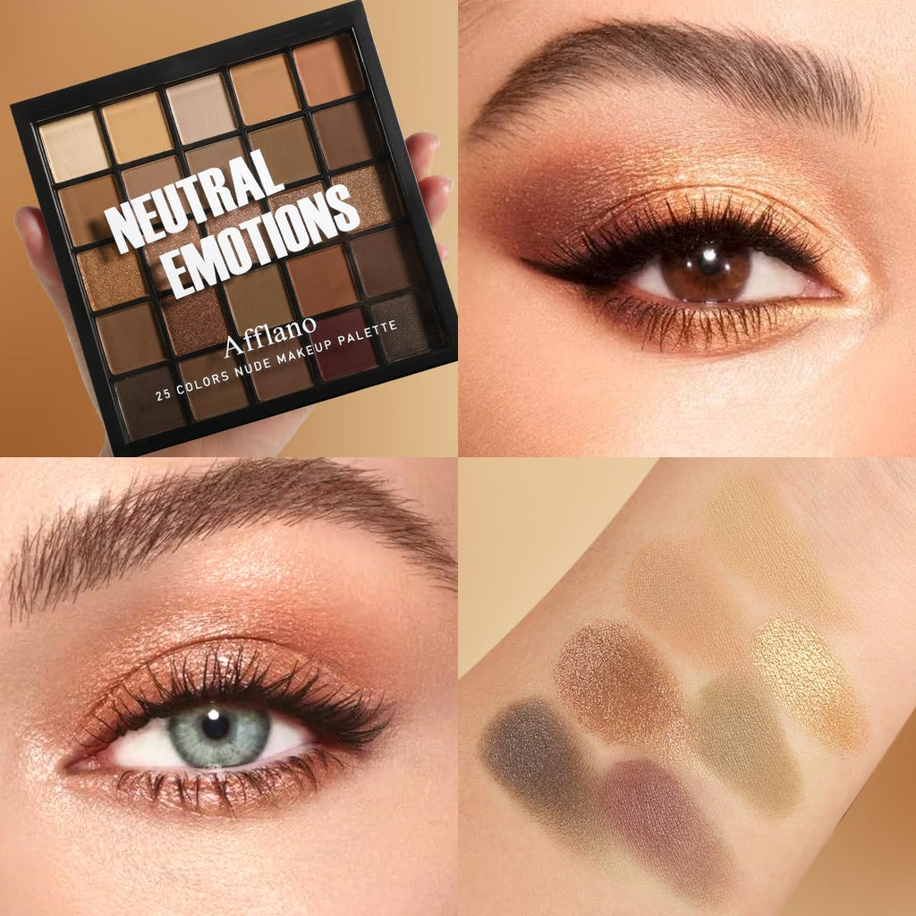 Nude Neutral Matte Shimmer 25 Shades Eyeshadow Palette D7867