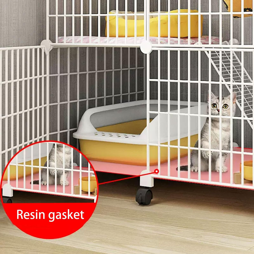 Large Indoor Detachable Metal Cat Cage with Cat Bed Q36852