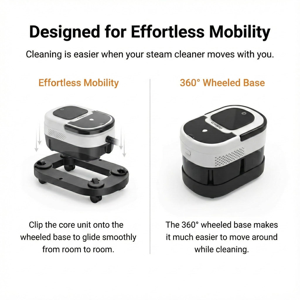 2-in-1 Steam Cleaner & Steam Mop with 1.6L Tank, 15s Heat Up, 16-Piece Kit D3152