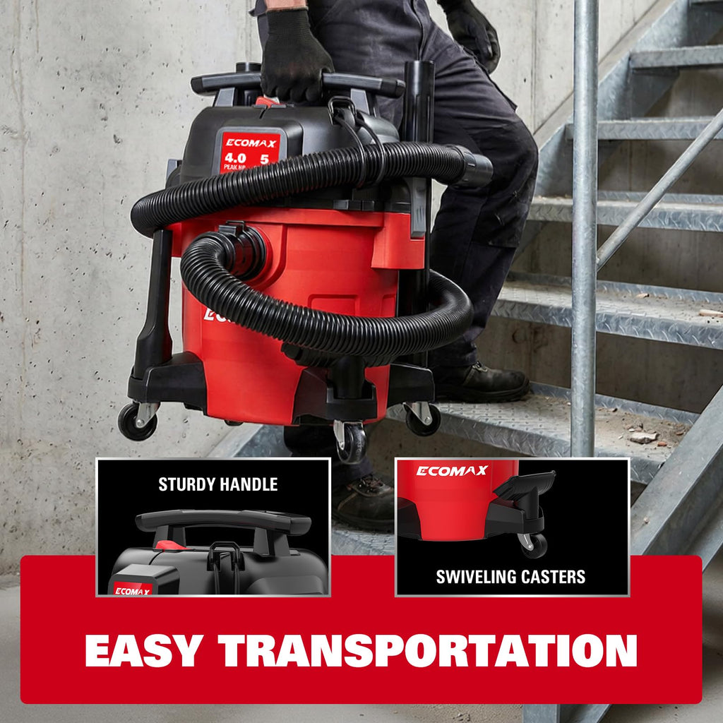Ultra Quiet Wet and Dry 5 Gallon 4 HP Shop Vacuum L365156