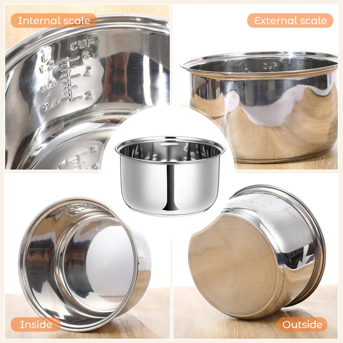 304 Stainless Steel Inner Pot 5.5 Cups Rice Cooker R280