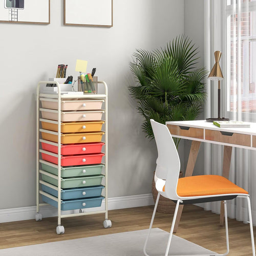 10 Drawer Rolling Storage Cart H70666