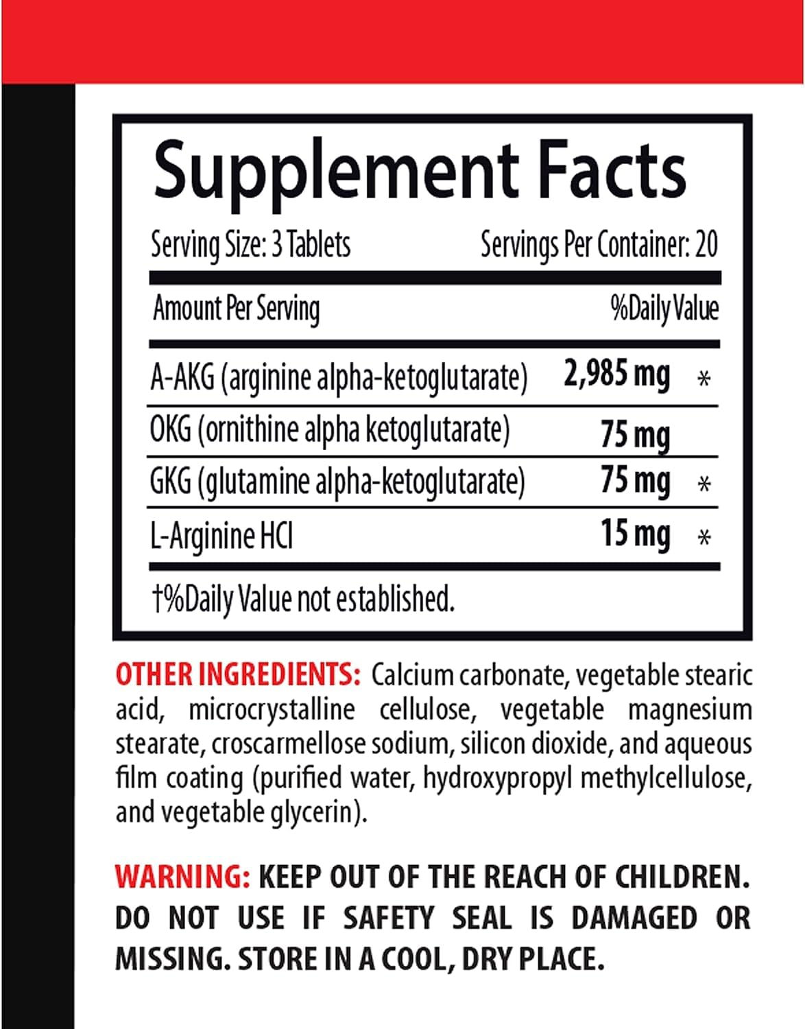 Nitric Oxide Supplement Pills G987814