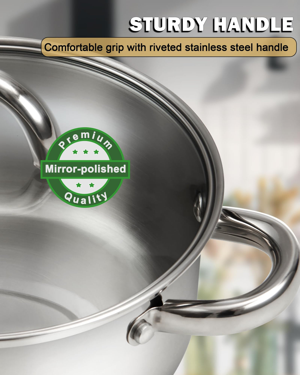 8 Quart Stainless Steel Stock Pot with Lid R6916
