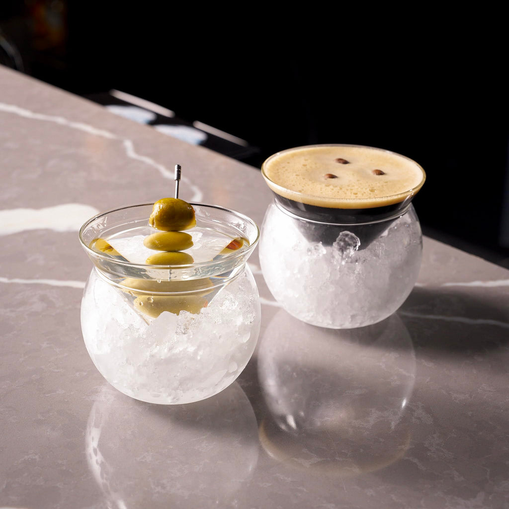 Stemless Martini Glasses with Chiller P796063