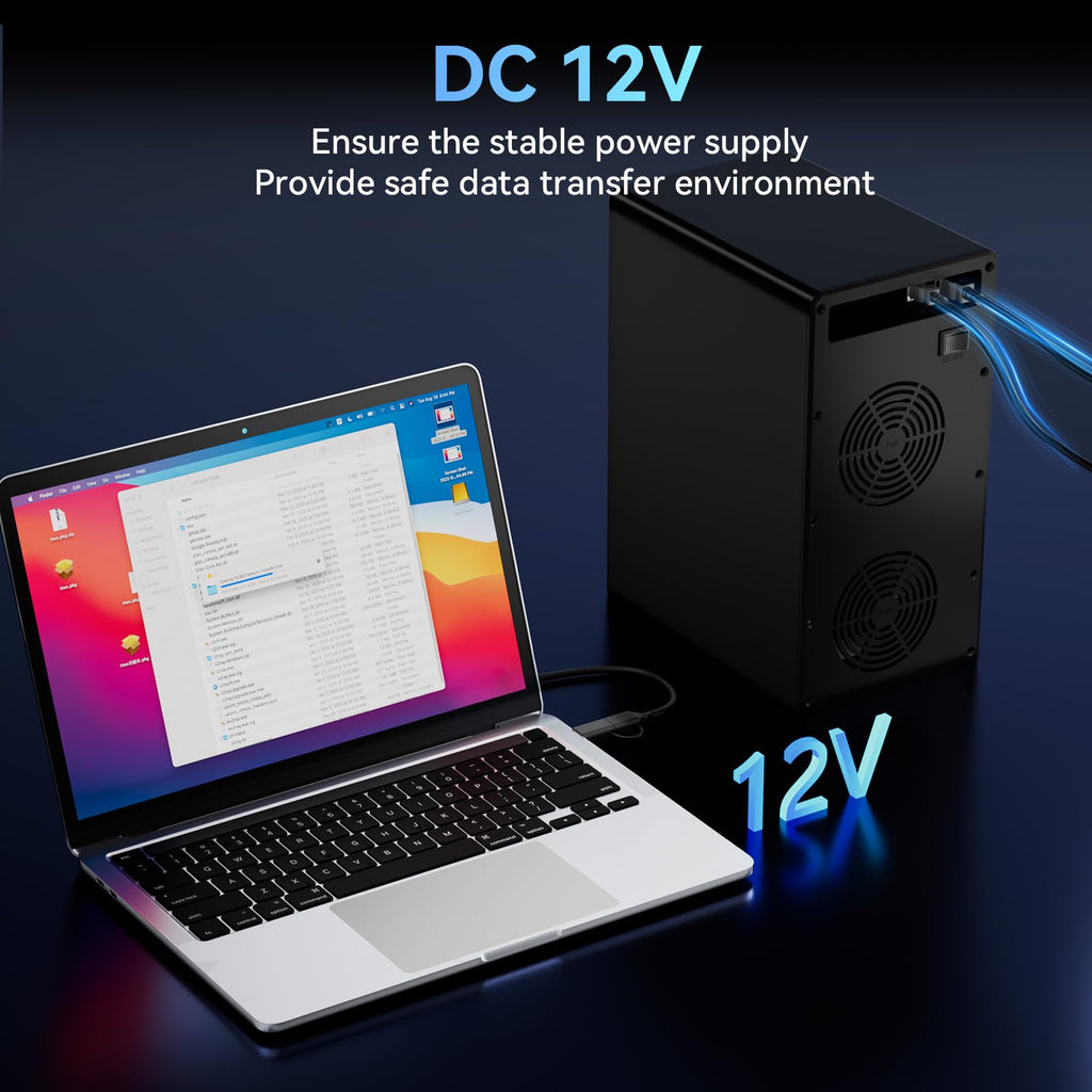 Aluminum 8 Bay Hard Drive RAID Enclosure with Cooling Fan U31864