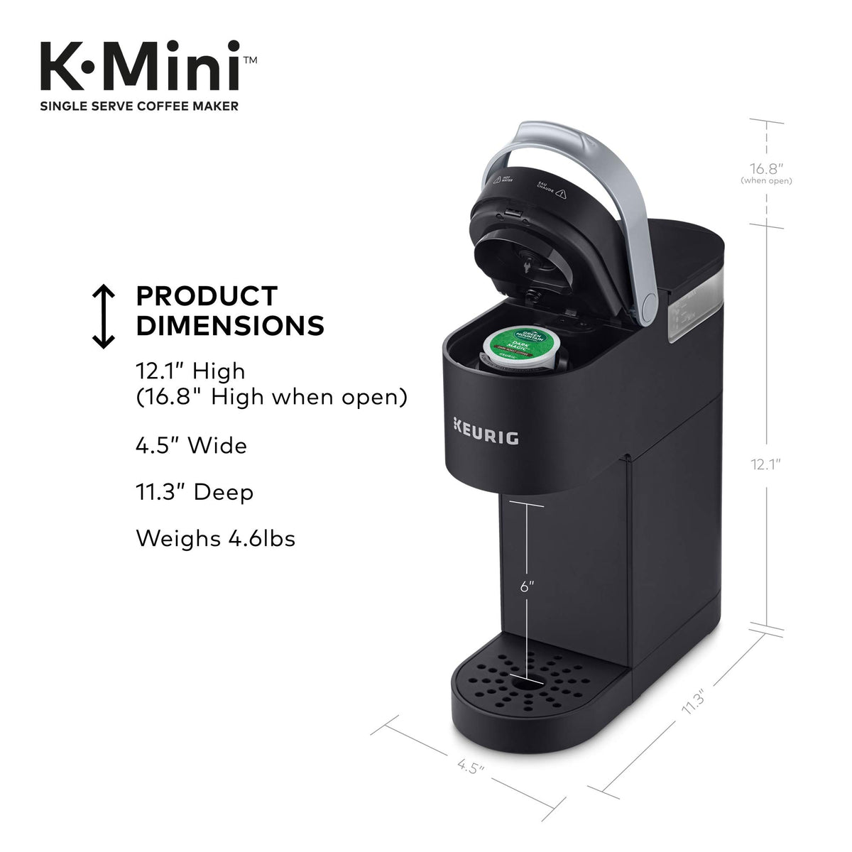 Single Serve K-Cup Pod Coffee Maker, Black, 40 Count M87631
