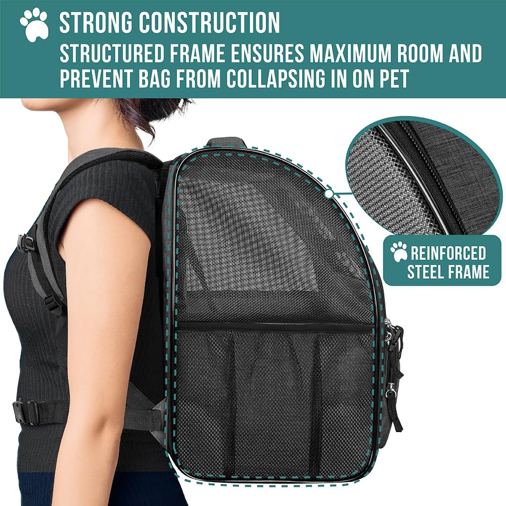 Charcoal Dog Backpack Carrier B68396