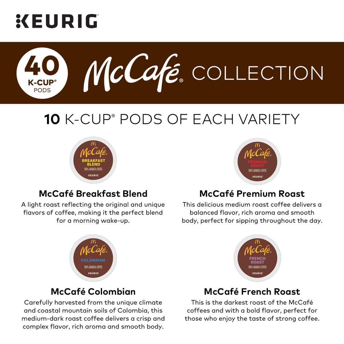 Single Serve K-Cup Pod Coffee Maker, Black, 40 Count M87631