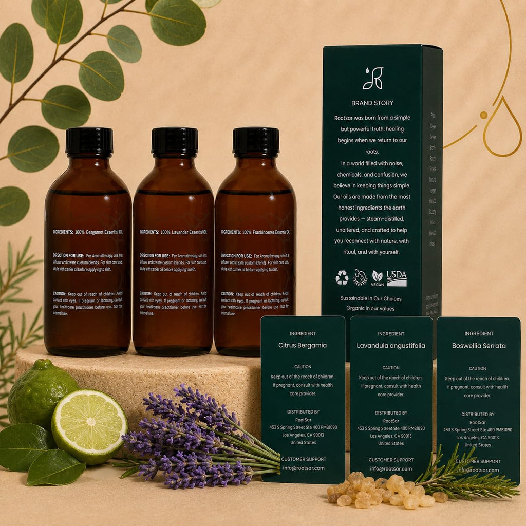 3 Pack Essential Oils 4 Fl Oz M841
