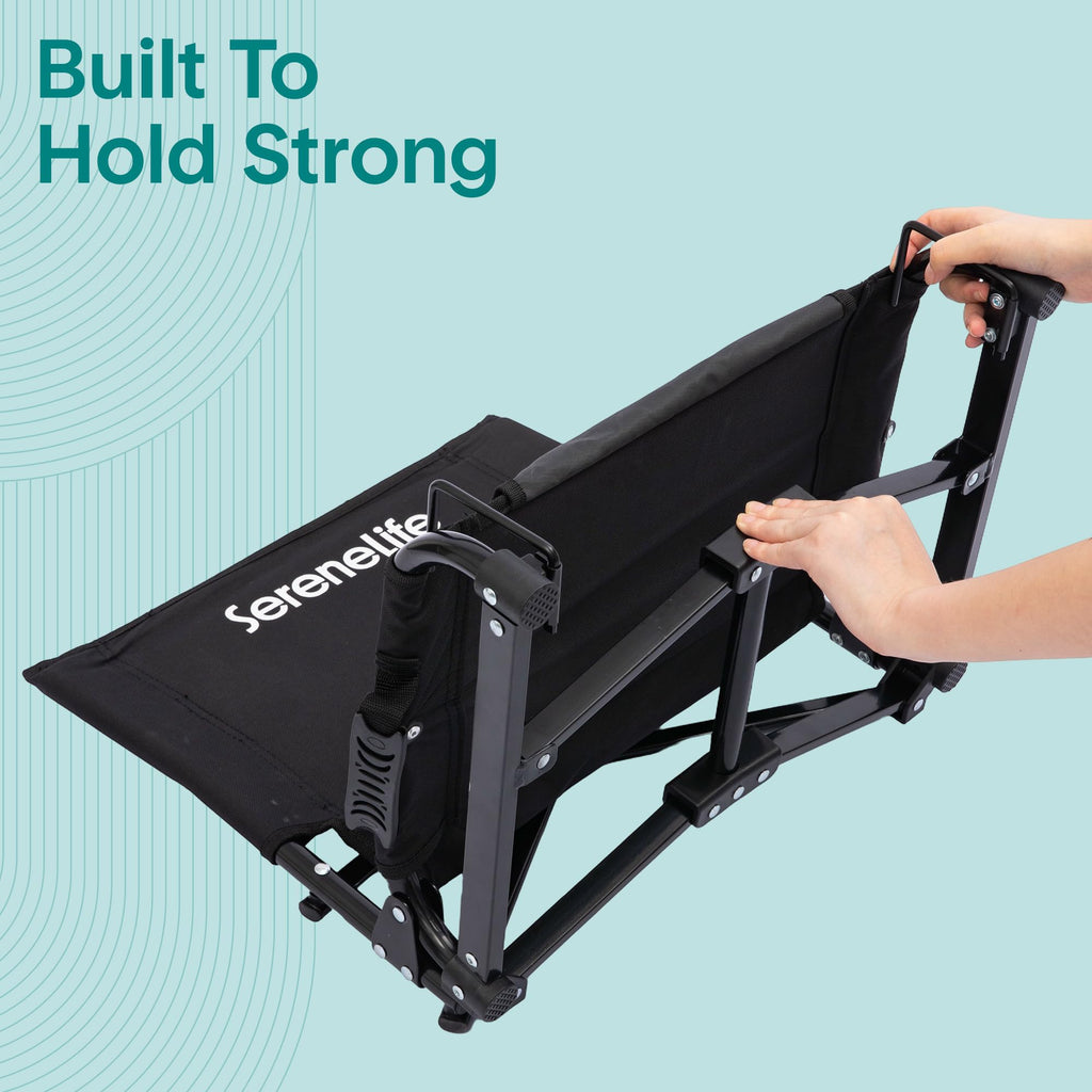 2-Pack Padded Folding Stadium Chairs with Back Support and Armrests F6056