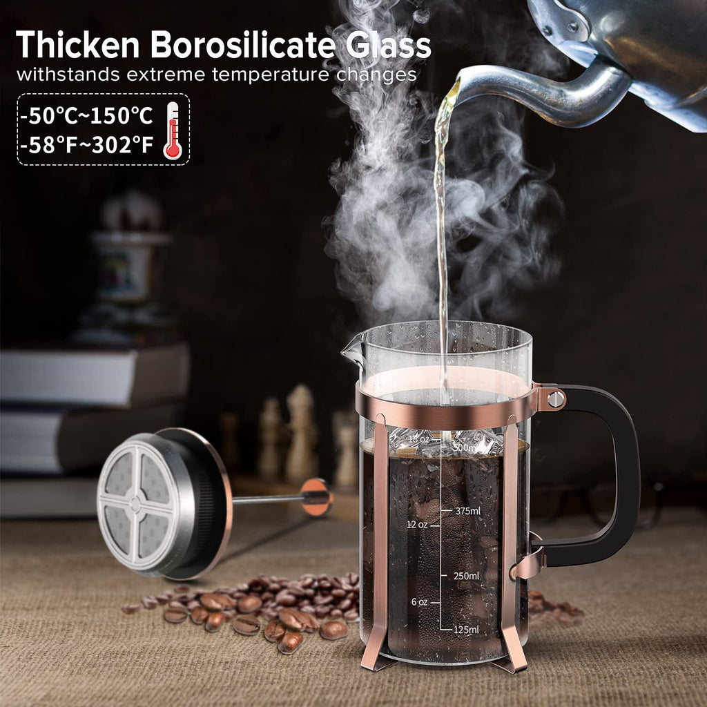 French Press Coffee Maker Borosilicate Glass Z468954
