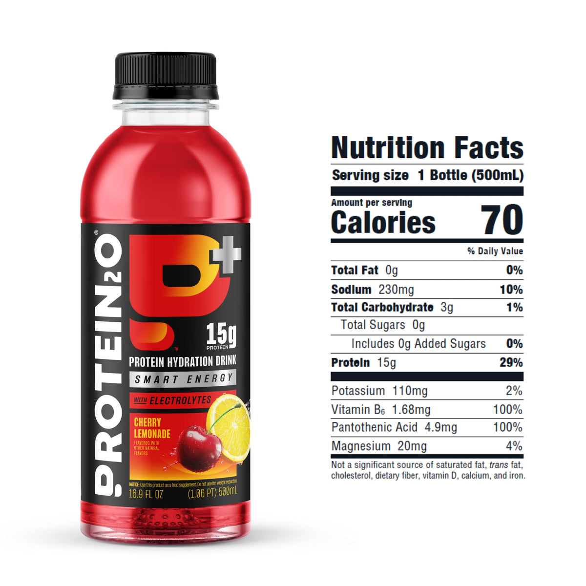 15g Whey Protein Isolate Hydration Drink, Sugar Free, 16.9 oz (Pack of 12) M682