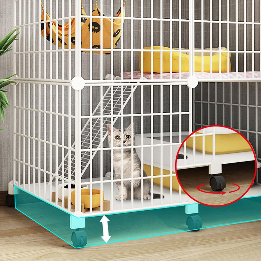 Large Indoor Detachable Metal Cat Cage with Cat Bed Q36852