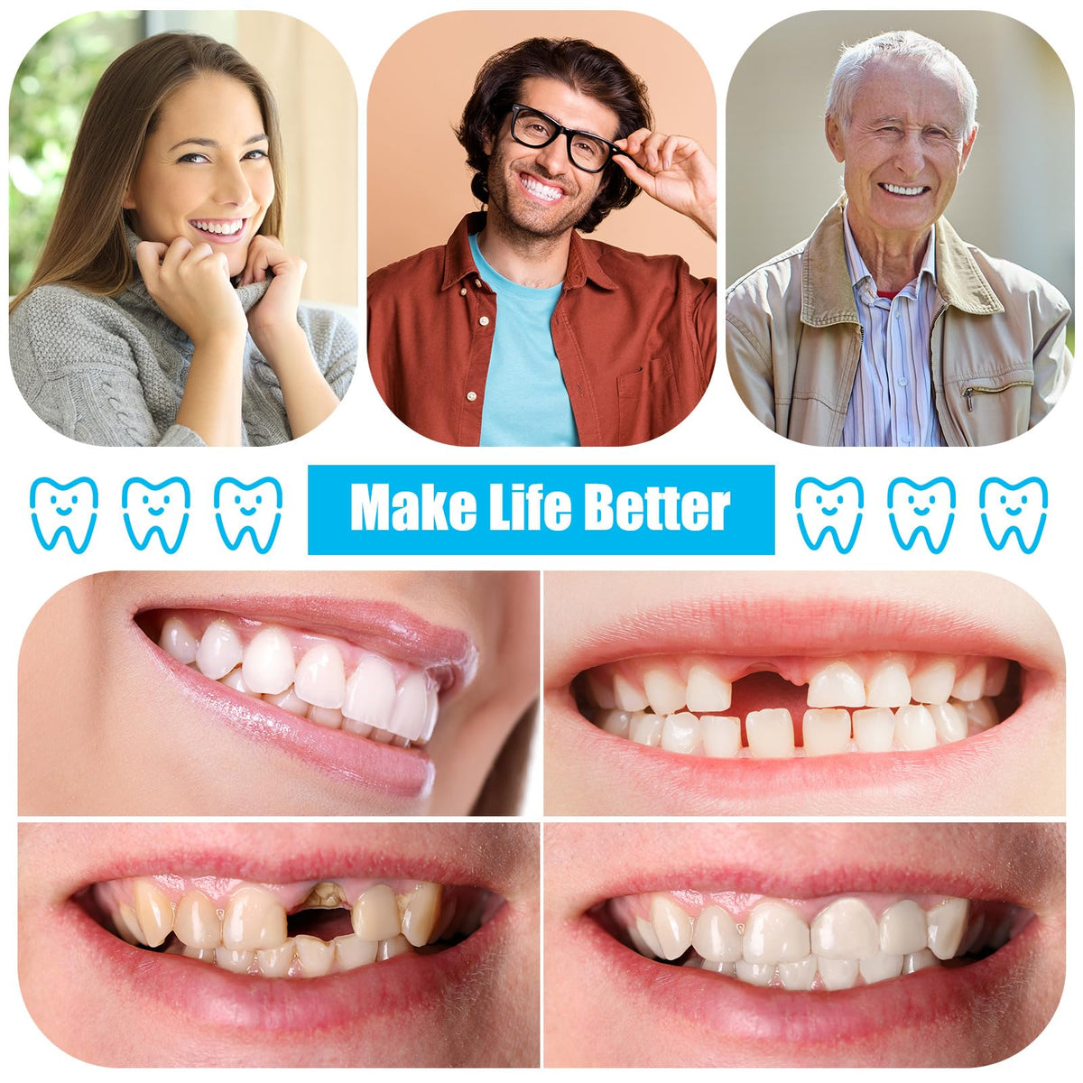 35 Pcs Dentures Repair Kit with Tools W896