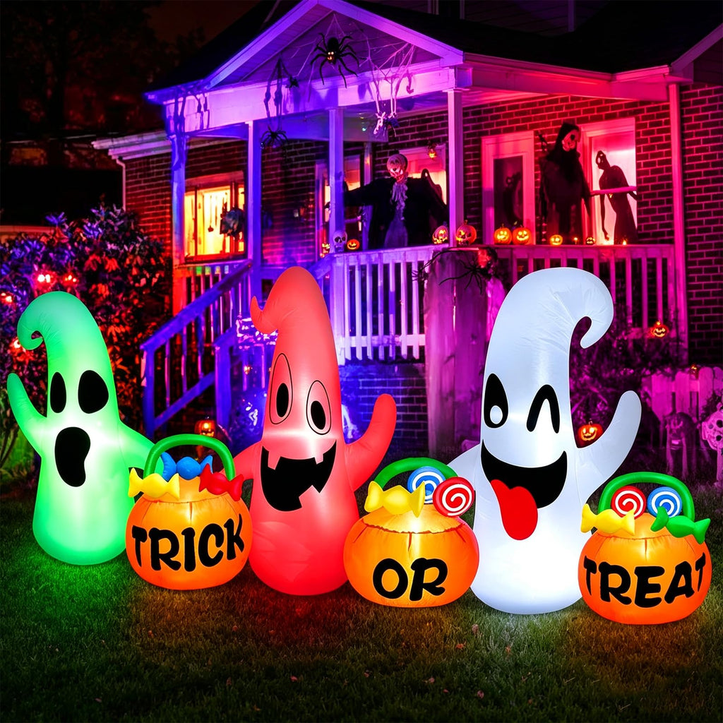 8 Ft Halloween Inflatable Ghosts Decoration T510791