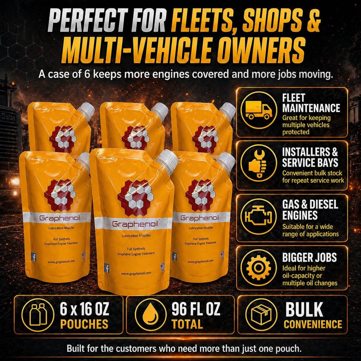 Graphene Engine Treatment, Pack of 6 – 16 oz Pouches A983077