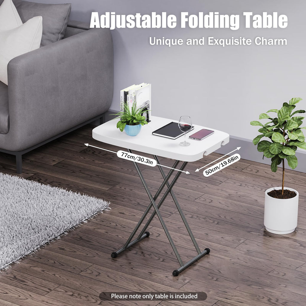 White 30" Folding Table T696