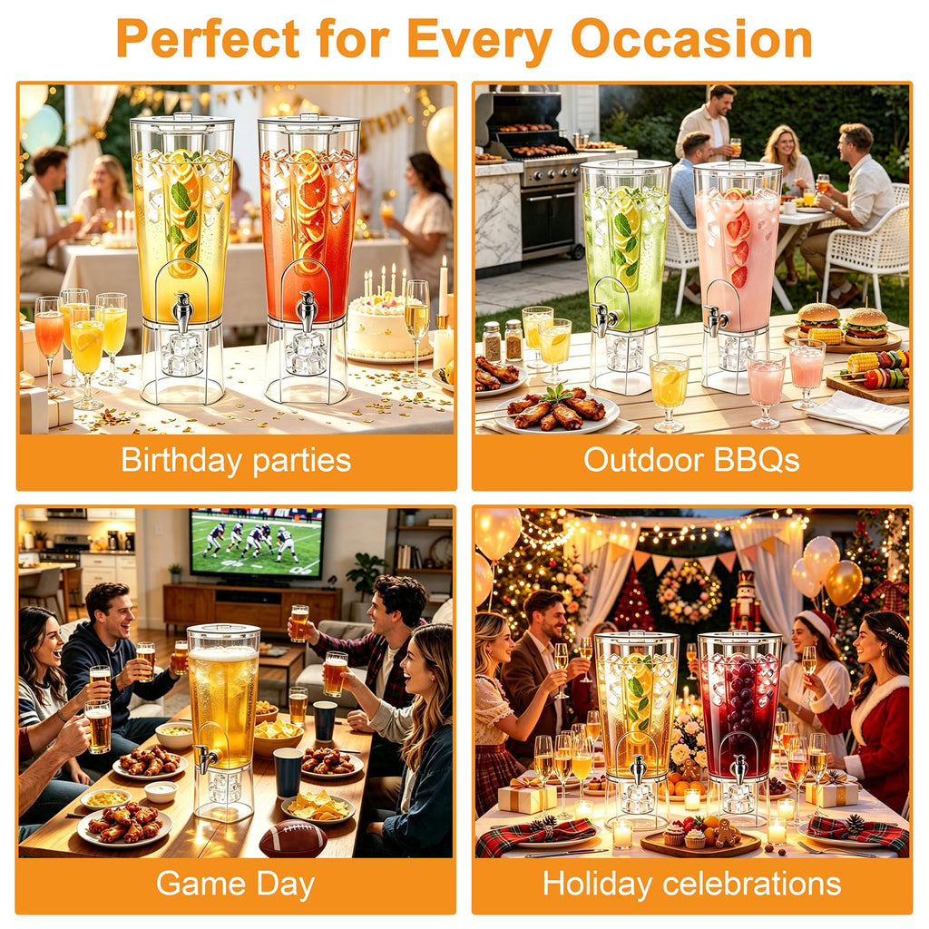 2 Gallon Drink Dispenser with Stand and Fruit Infuser M301490