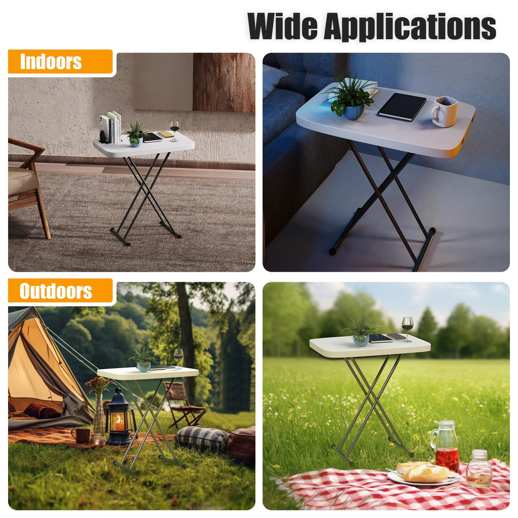 White 30" Folding Table T696