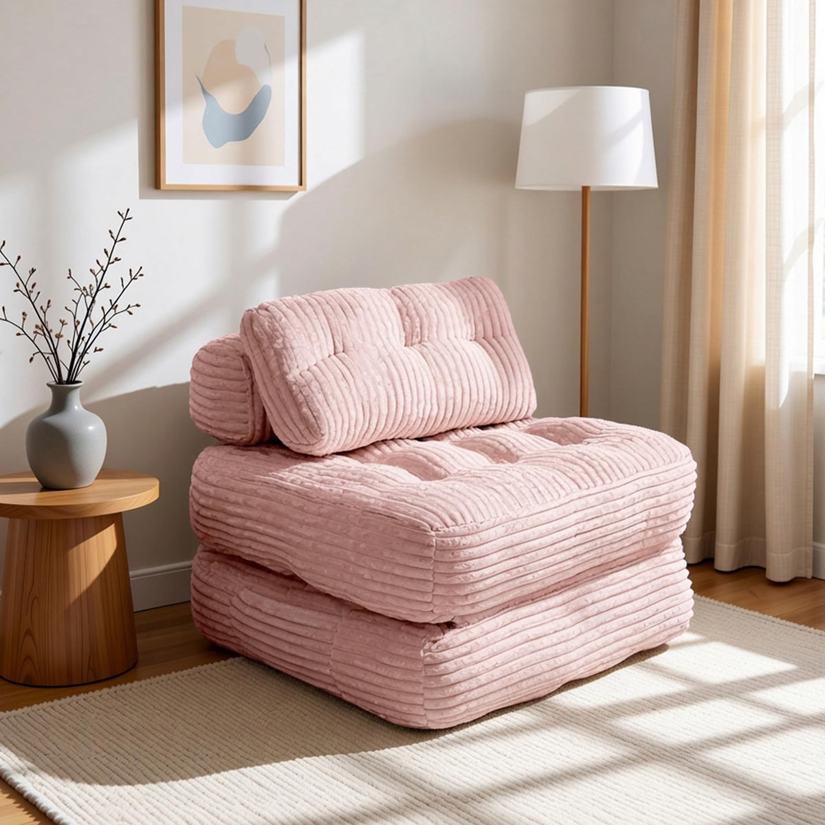Pink Folding Sofa Bed O338