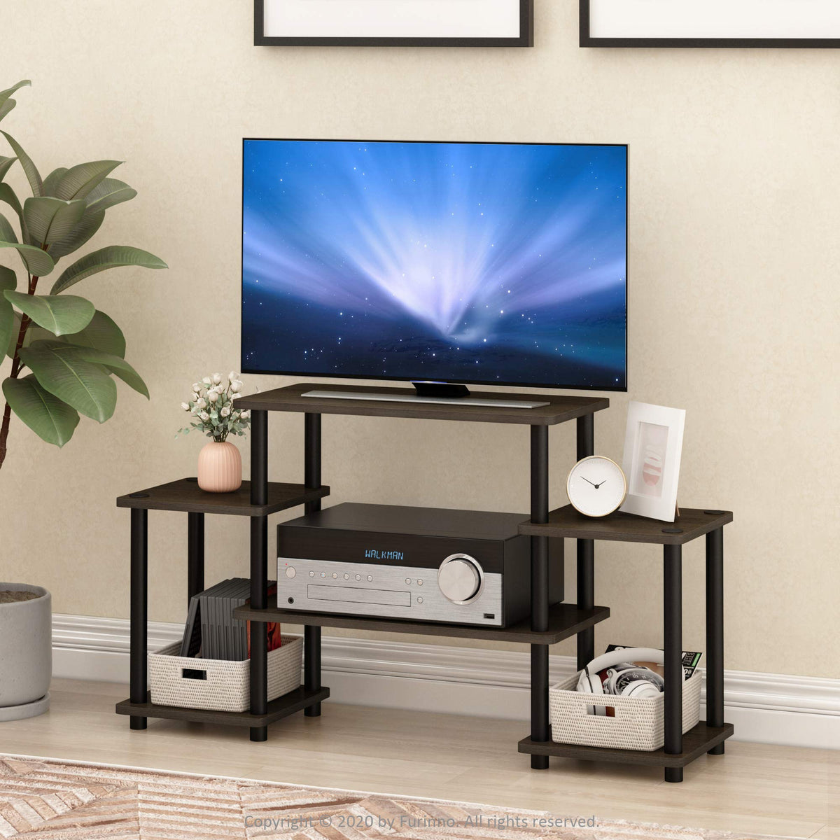 Dark Brown/Black Entertainment TV Stands F902