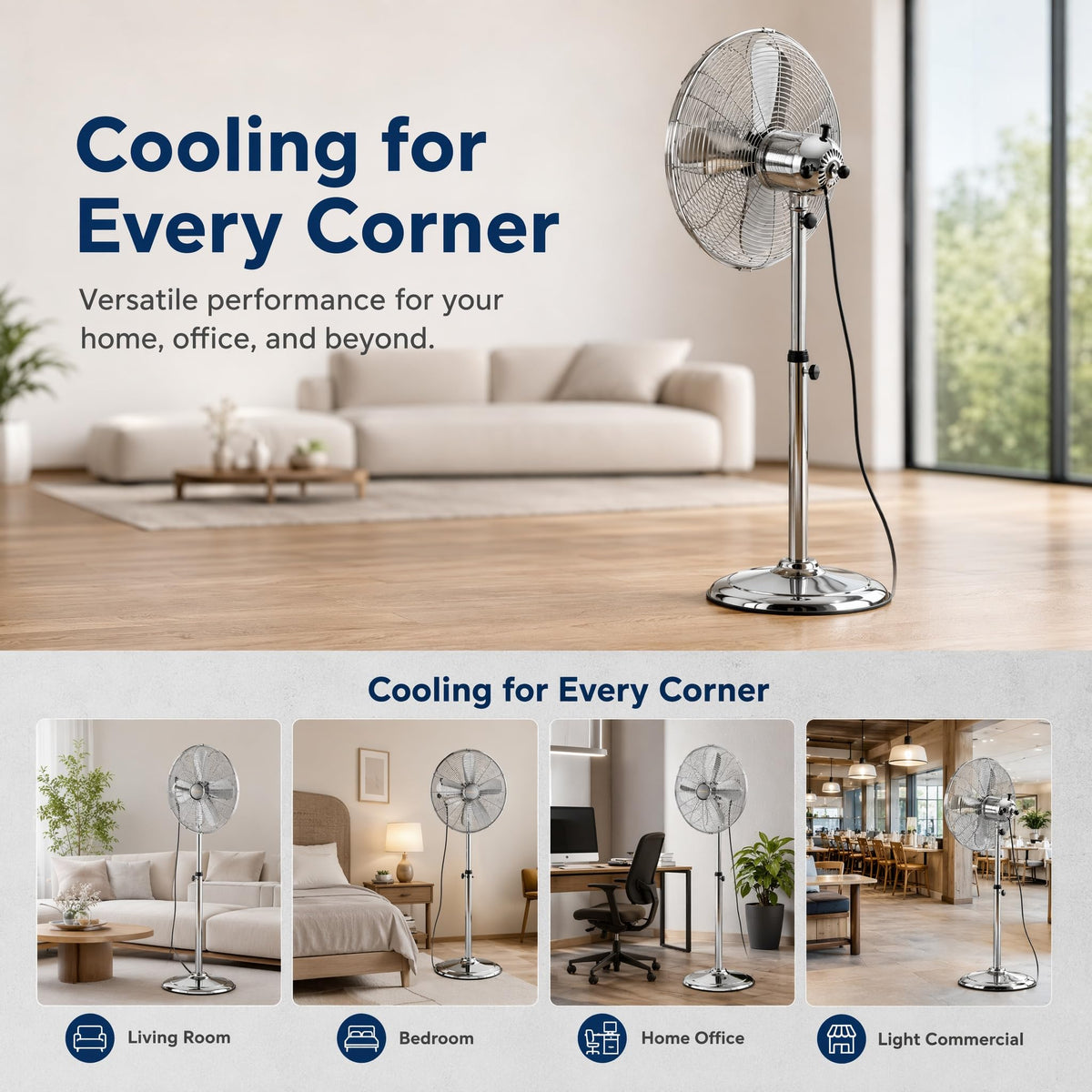 16 Inch 3-Speed Pedestal Fan J4349