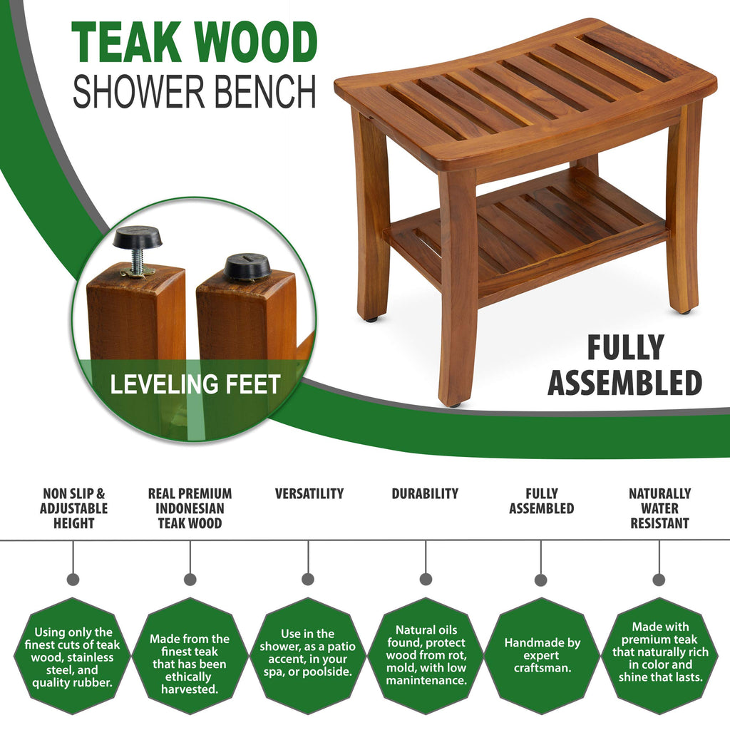 Teak Shower Bench & Stool F8891