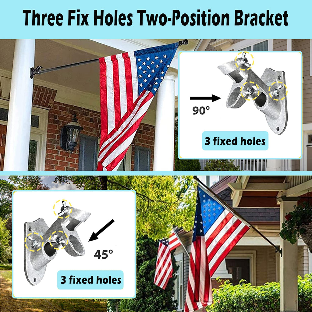 6FT Tangle Free Spinning Metal Flag Pole Kit with 3x5 Flag B4333