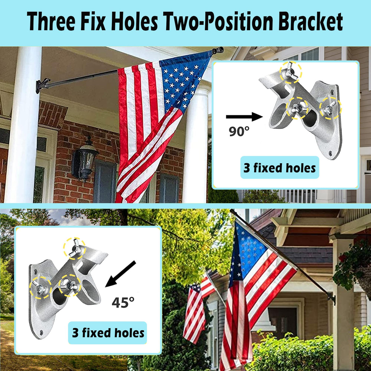 6FT Tangle Free Spinning Metal Flag Pole Kit with 3x5 Flag B4333