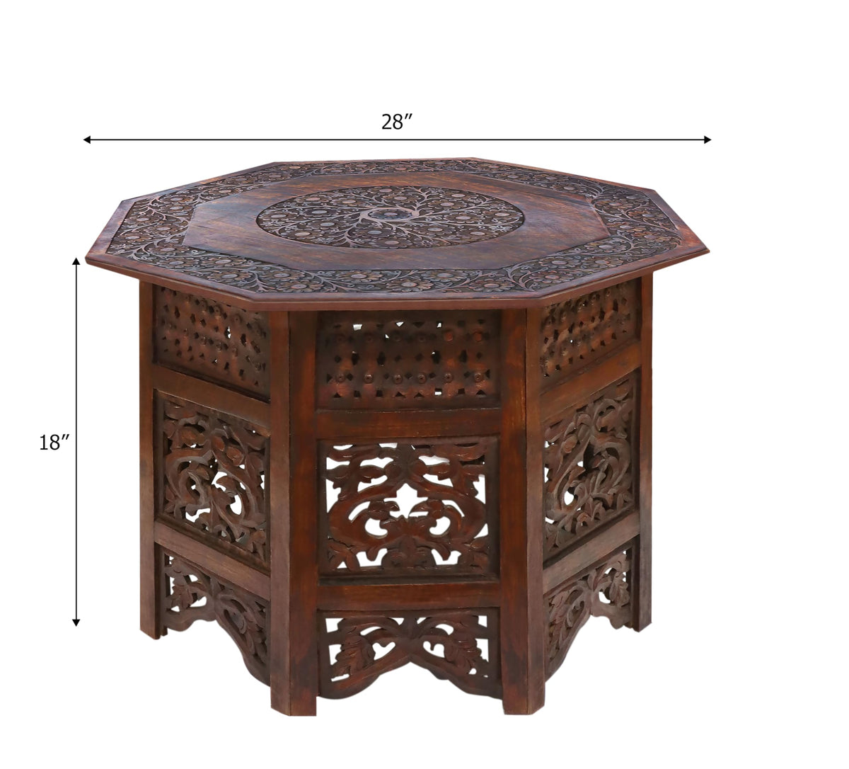 Solid Wood Folding Octagon Coffee Table S6786