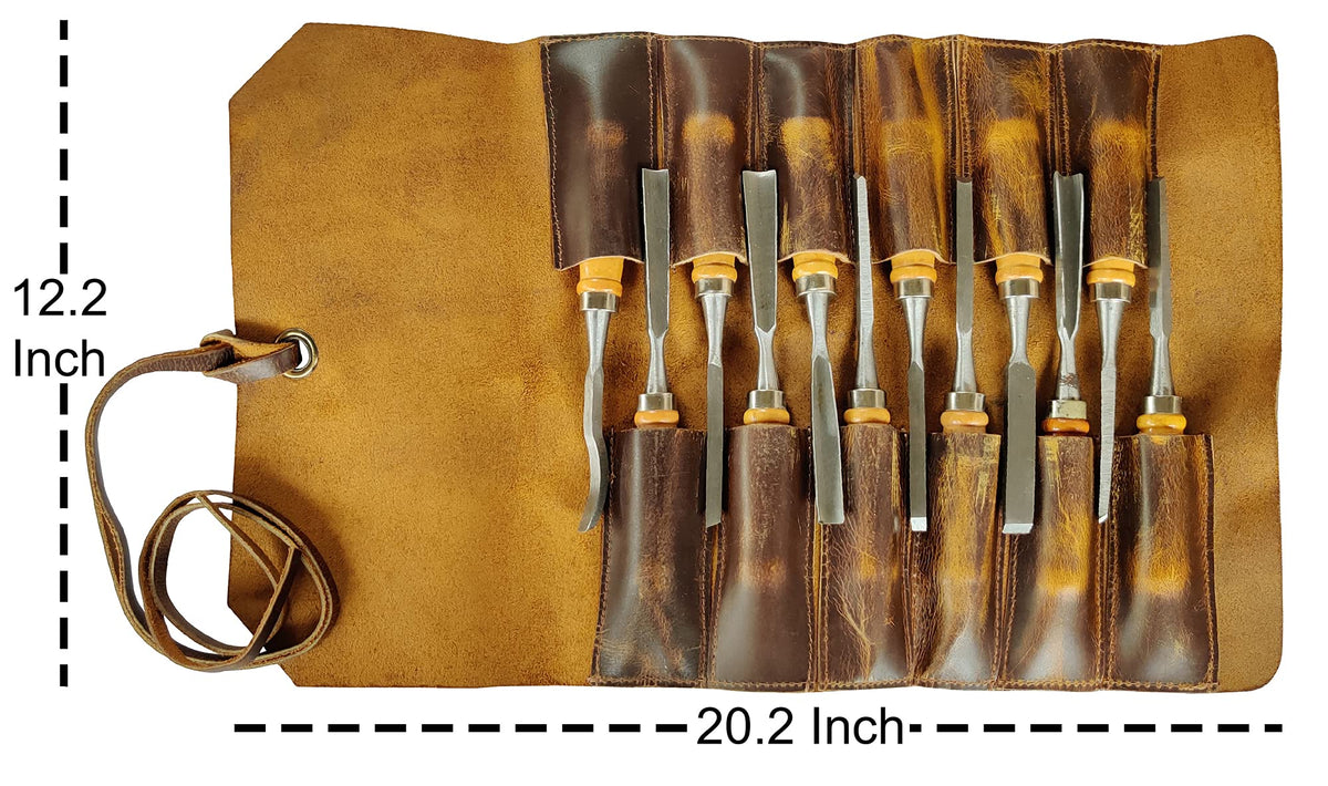 Leather Tool Roll Up Pouch E706188