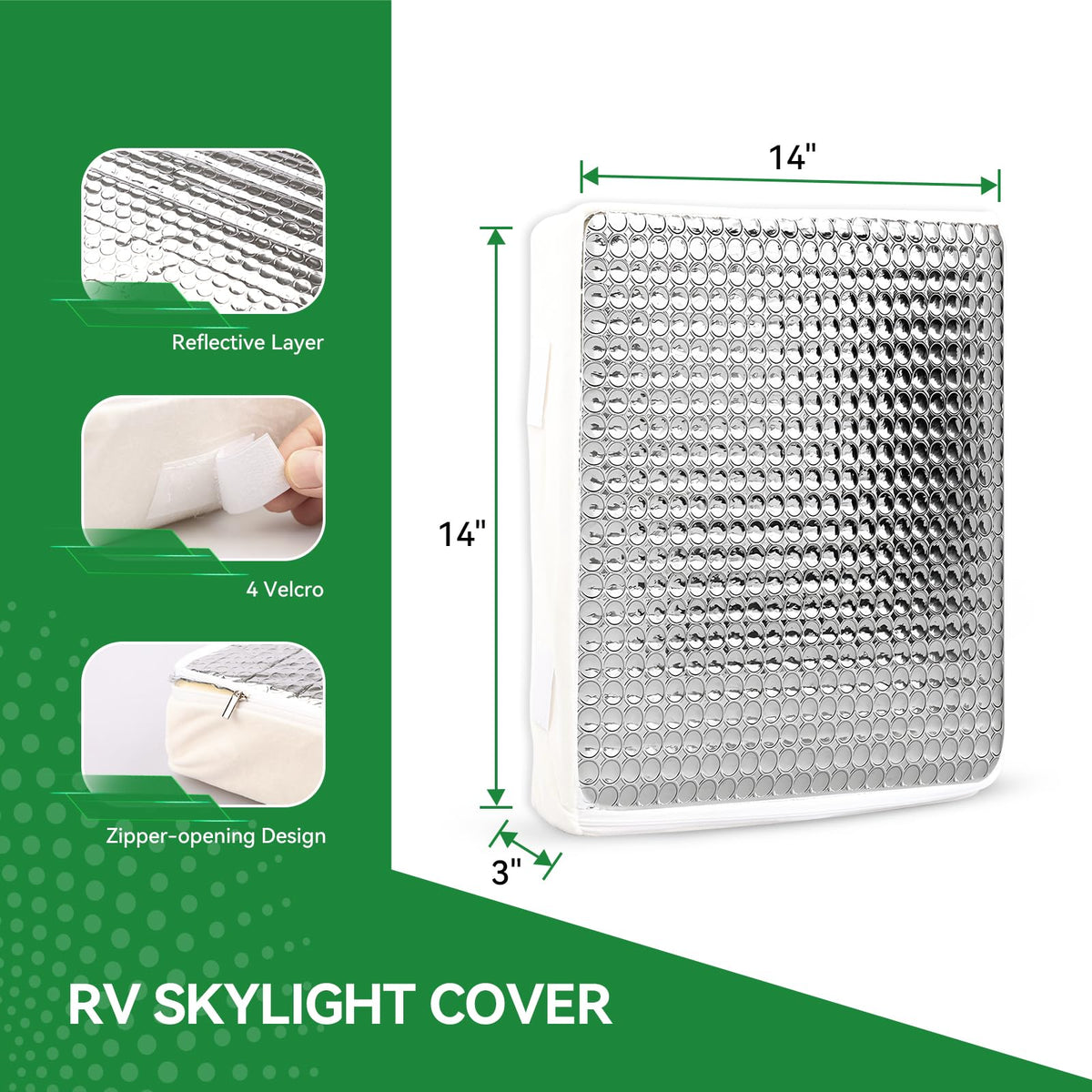 2 Pack 14"x14" RV Vent Insulator F4833