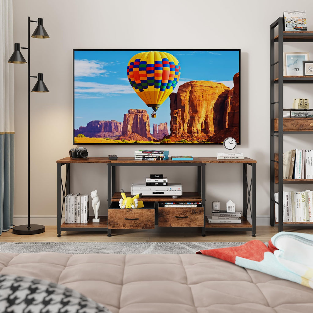Fabric Drawers TV Stand for 65 70 75 Inches TV J4931