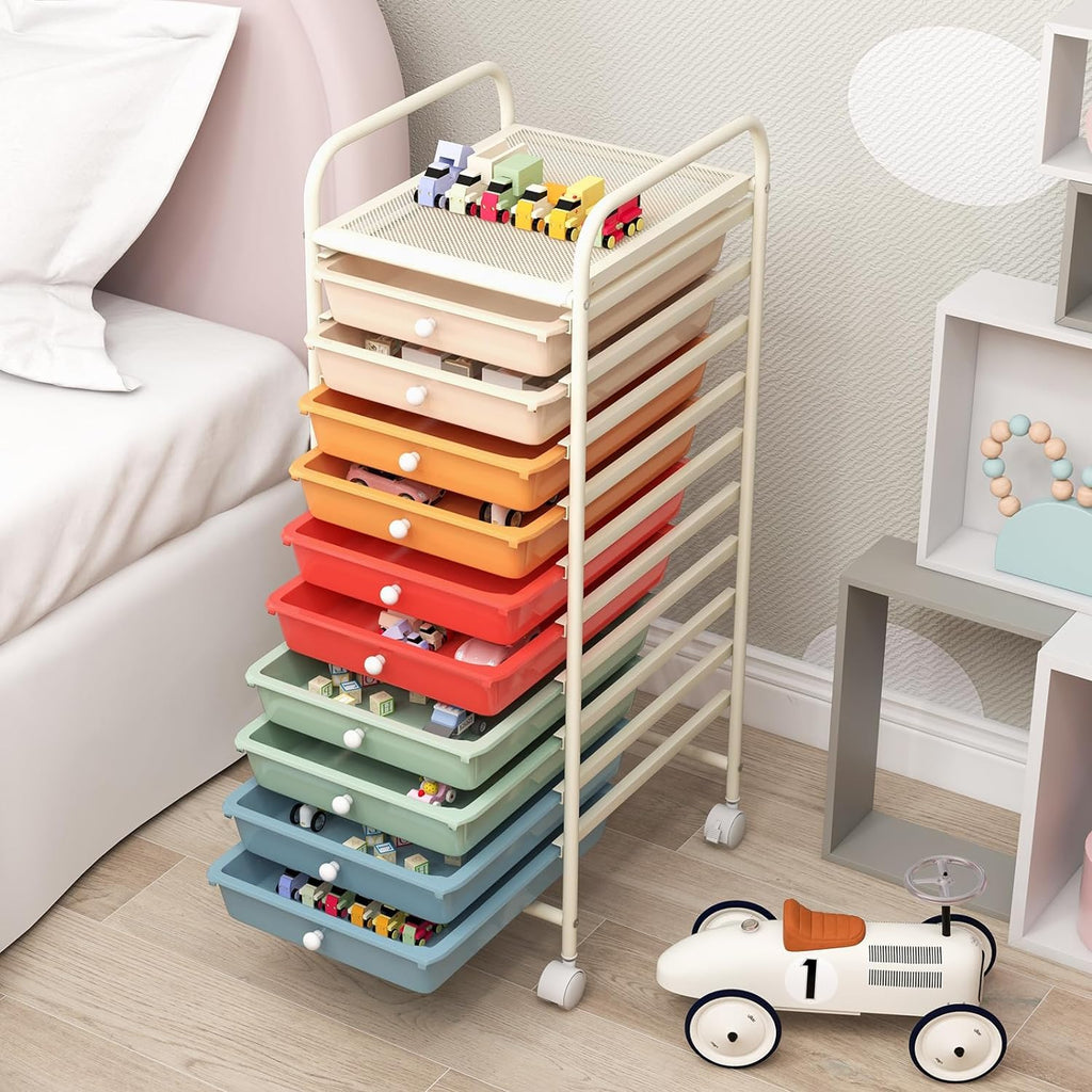 10 Drawer Rolling Storage Cart H70666