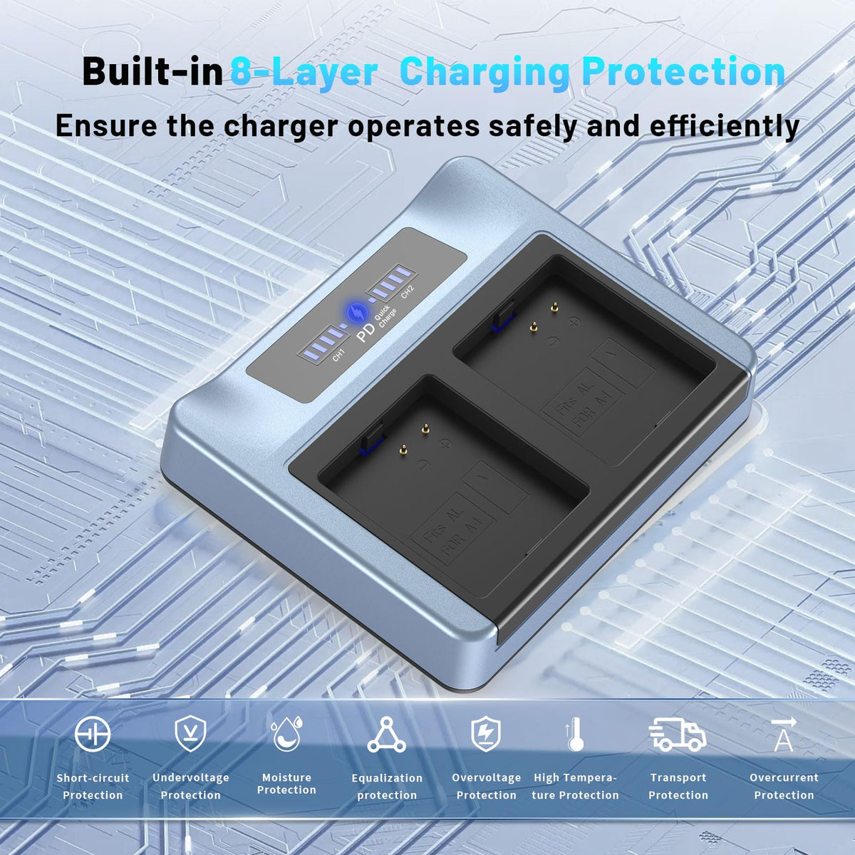LCD Dual-Screen Display Charger Station for Arlo Pro/pro 2 Battery N376