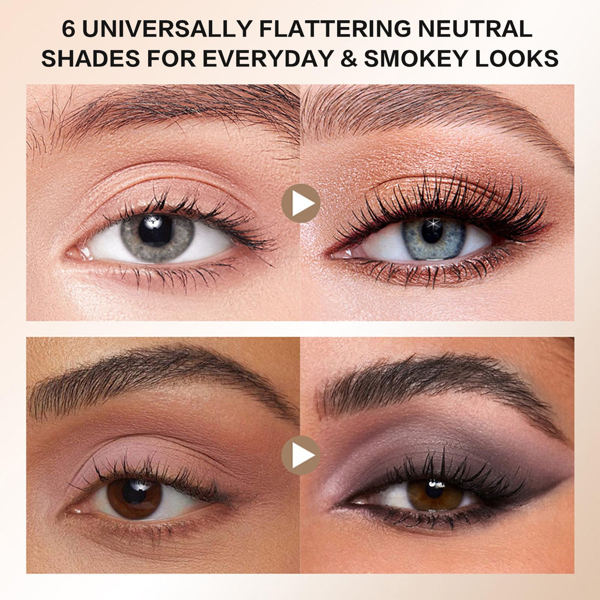 Matte Neutral Mini Eyeshadow Palette with Brush F605