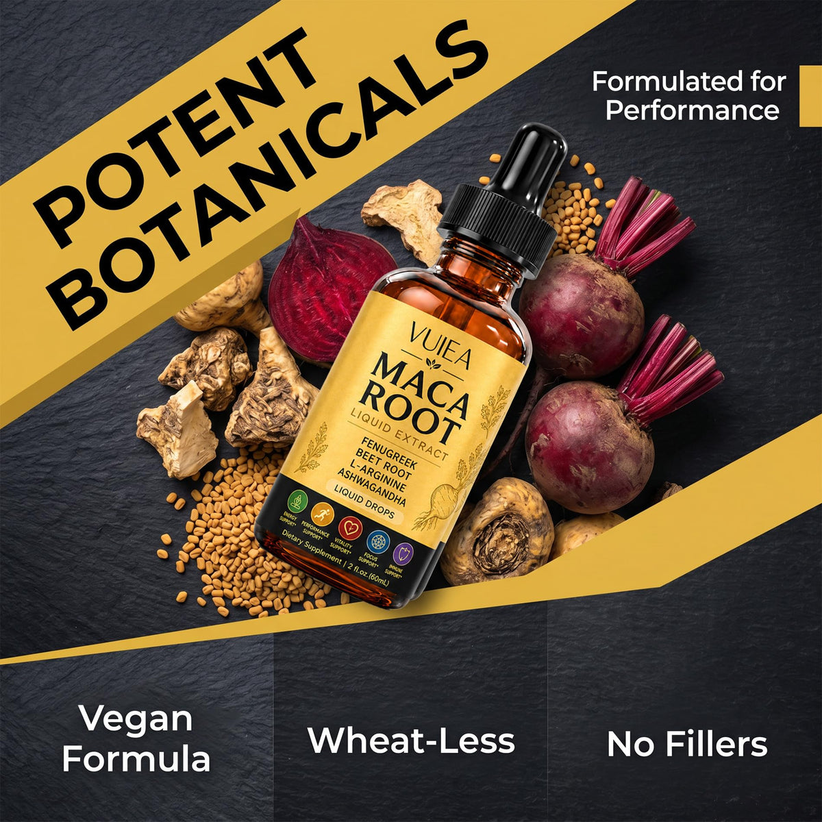 Maca Root Liquid Supplement with Ashwagandha, Fenugreek, Beet Root & L-Arginine A661187