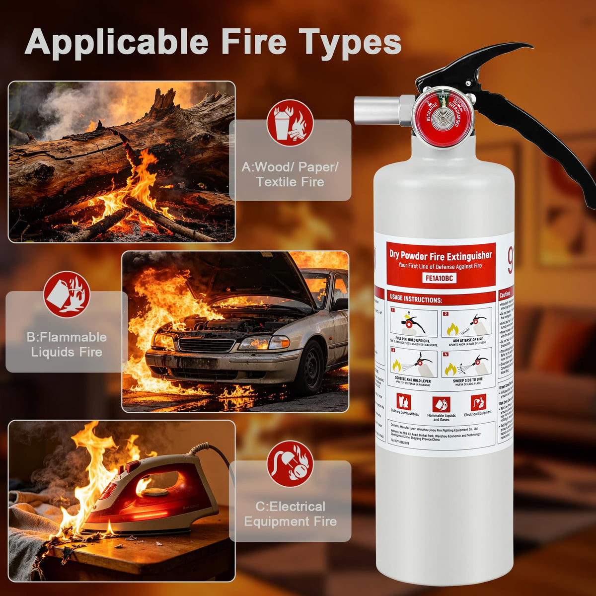 2.5 lb ABC Dry Chemical Fire Extinguisher L57867