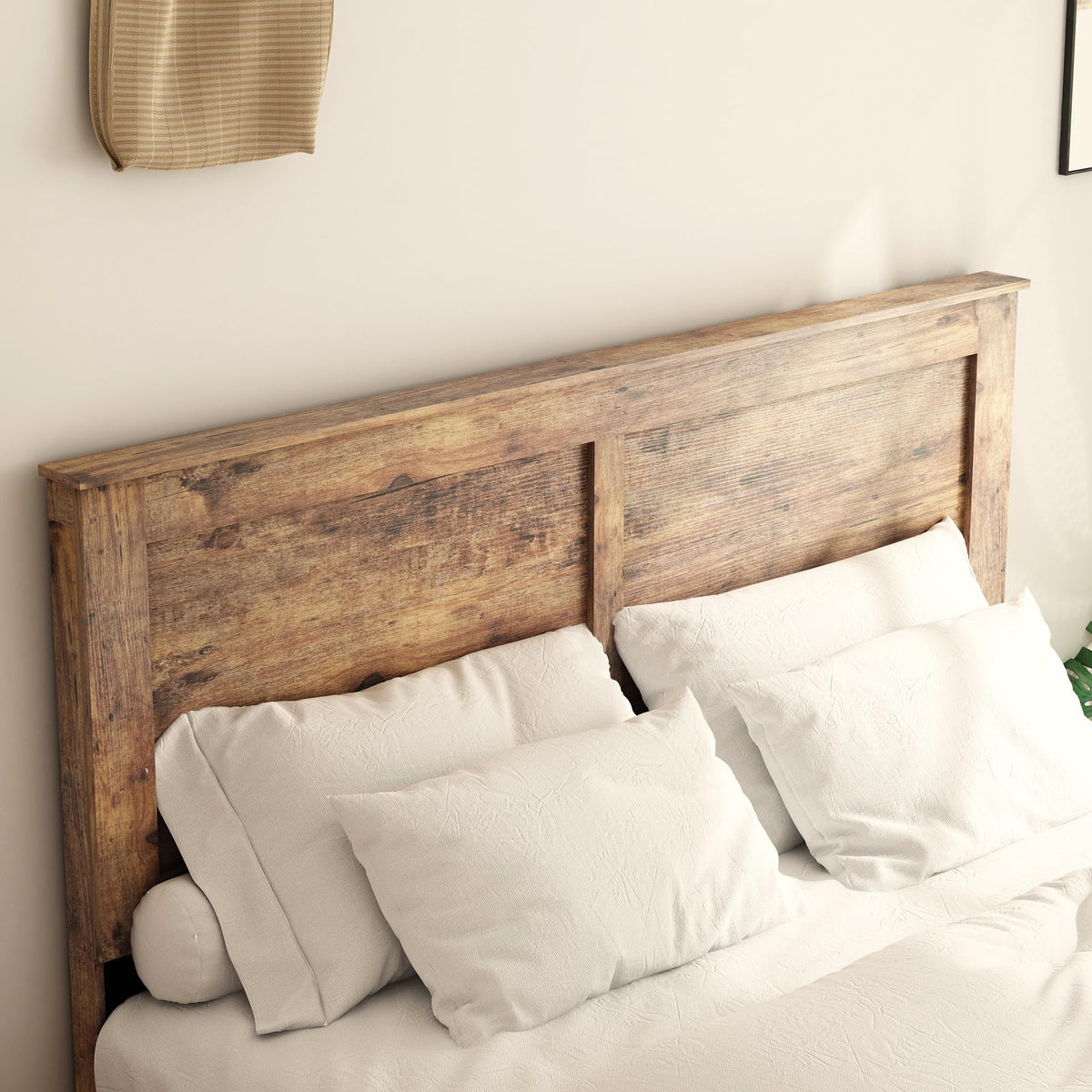 Wood Full Size Bed Frame with Headboard and Footboard K5924