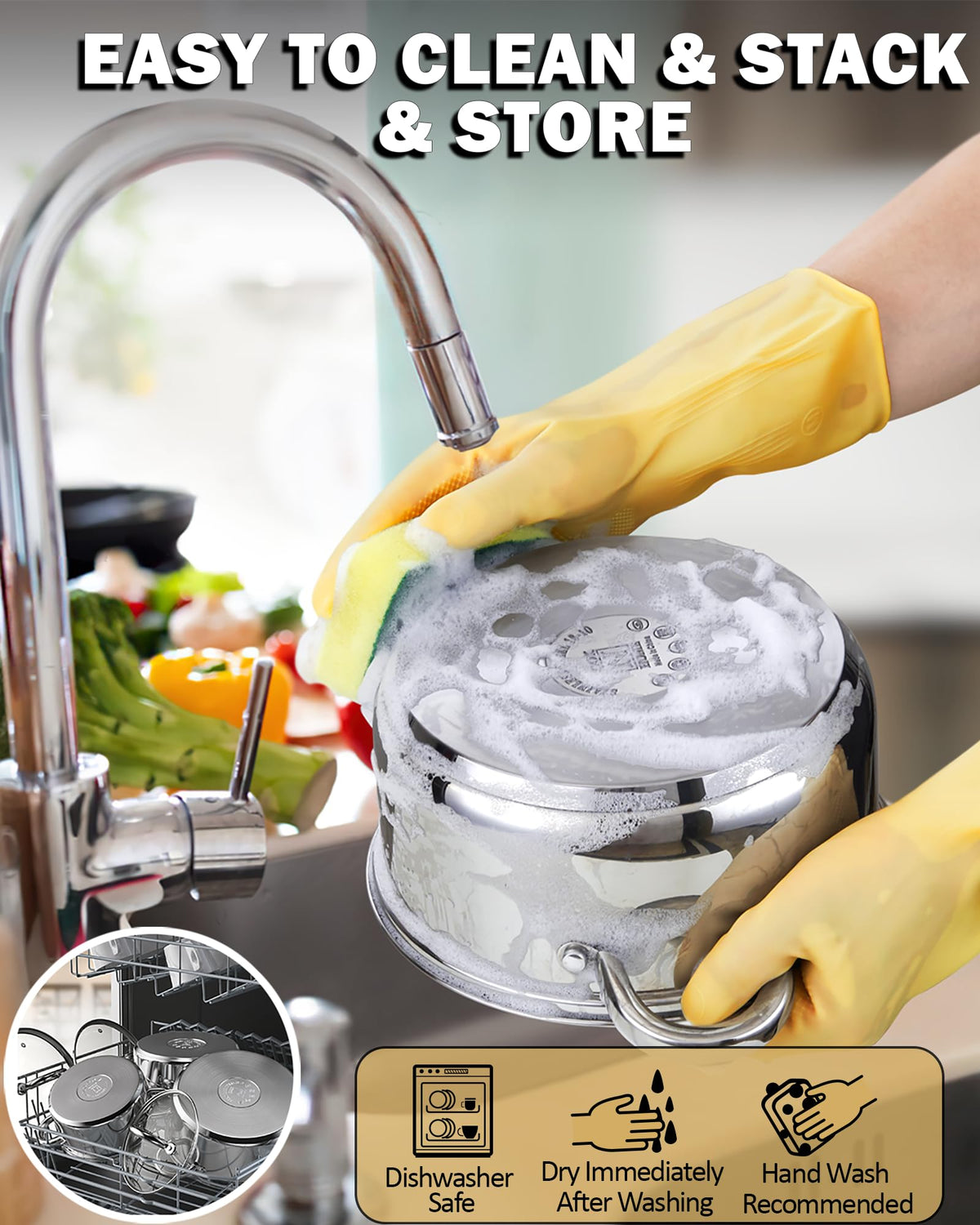 8 Quart Stainless Steel Stock Pot with Lid R6916