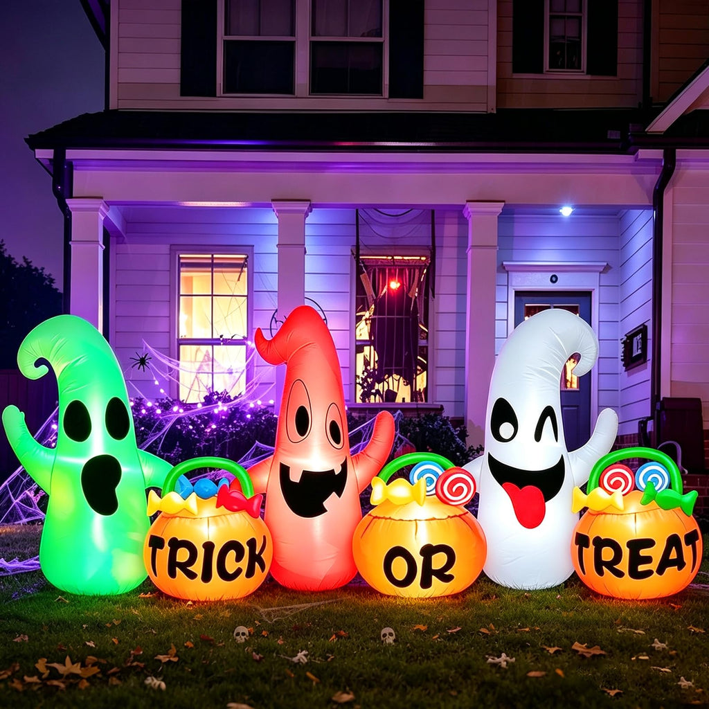 8 Ft Halloween Inflatable Ghosts Decoration T510791
