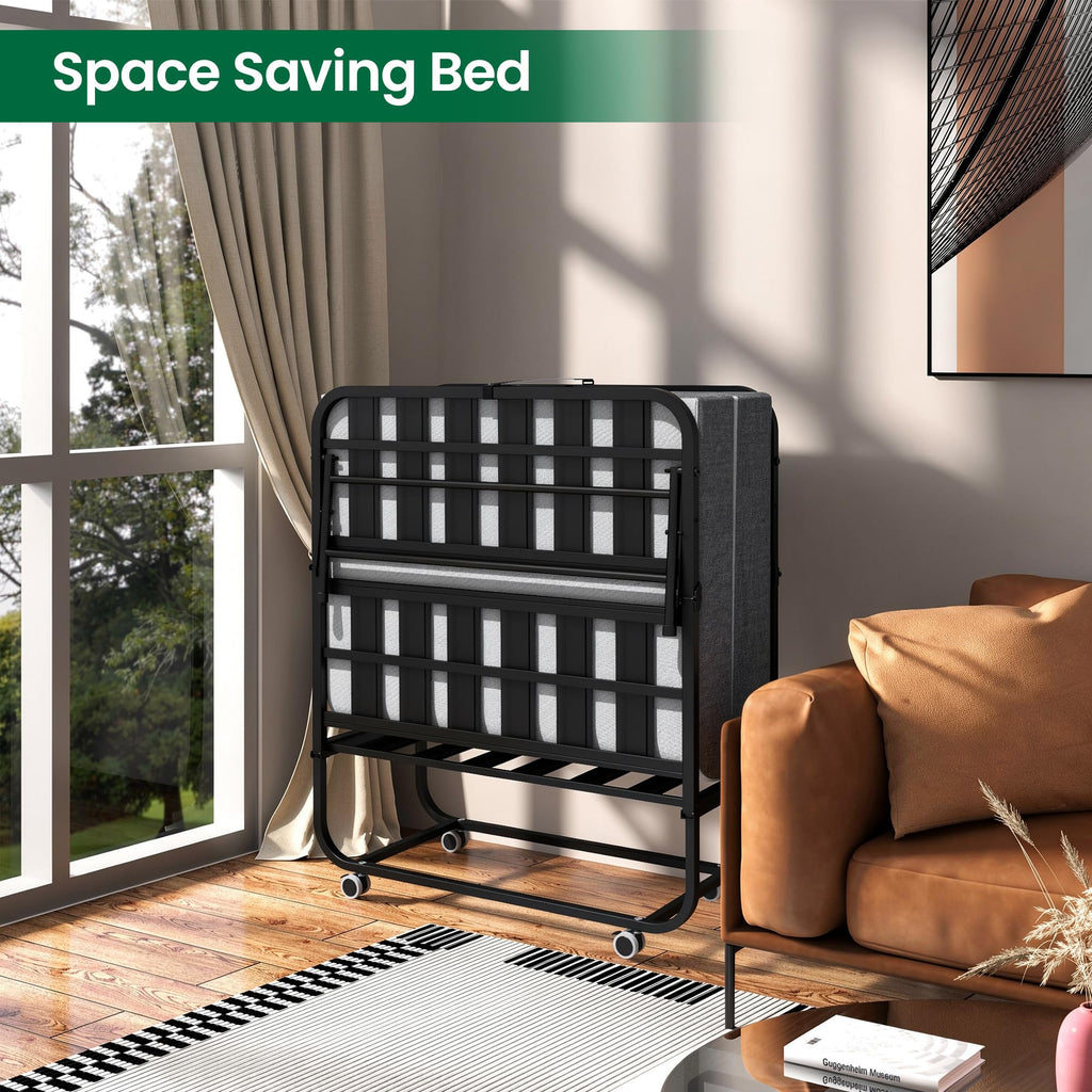 75"x38" Folding Bed with Mattress H8909