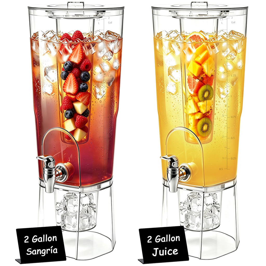 2 Gallon Drink Dispenser with Stand and Fruit Infuser M301490