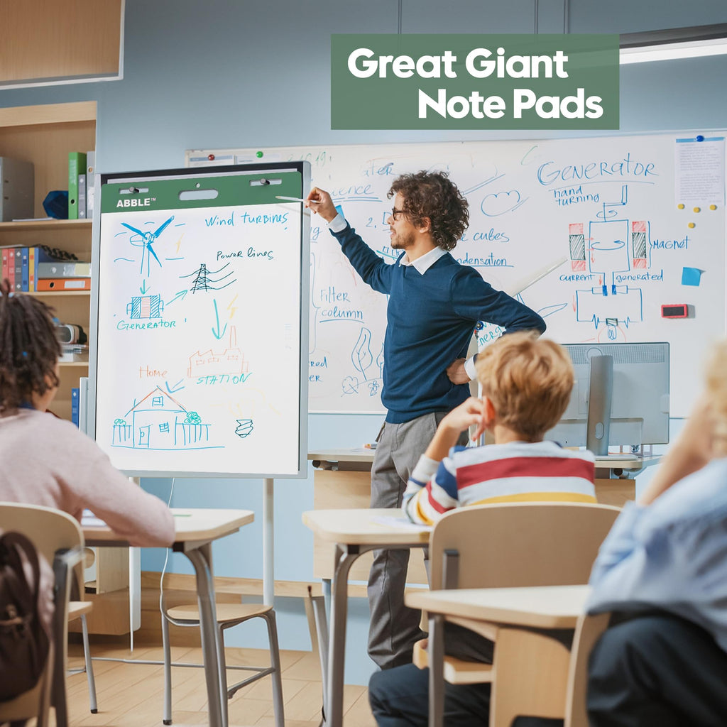 Super Sticky Easel Pad, 25 x 30 Inches, 30 Sheets/Pad, 8 Pads/Pack, Green D55944