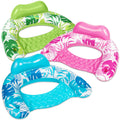 Inflatable Pool Floats 3 Pack with Cup Holders Blue Green Pink R8741