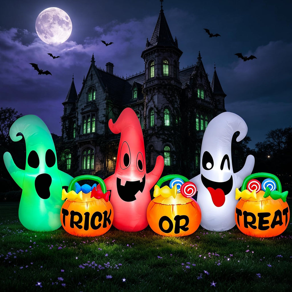 8 Ft Halloween Inflatable Ghosts Decoration T510791